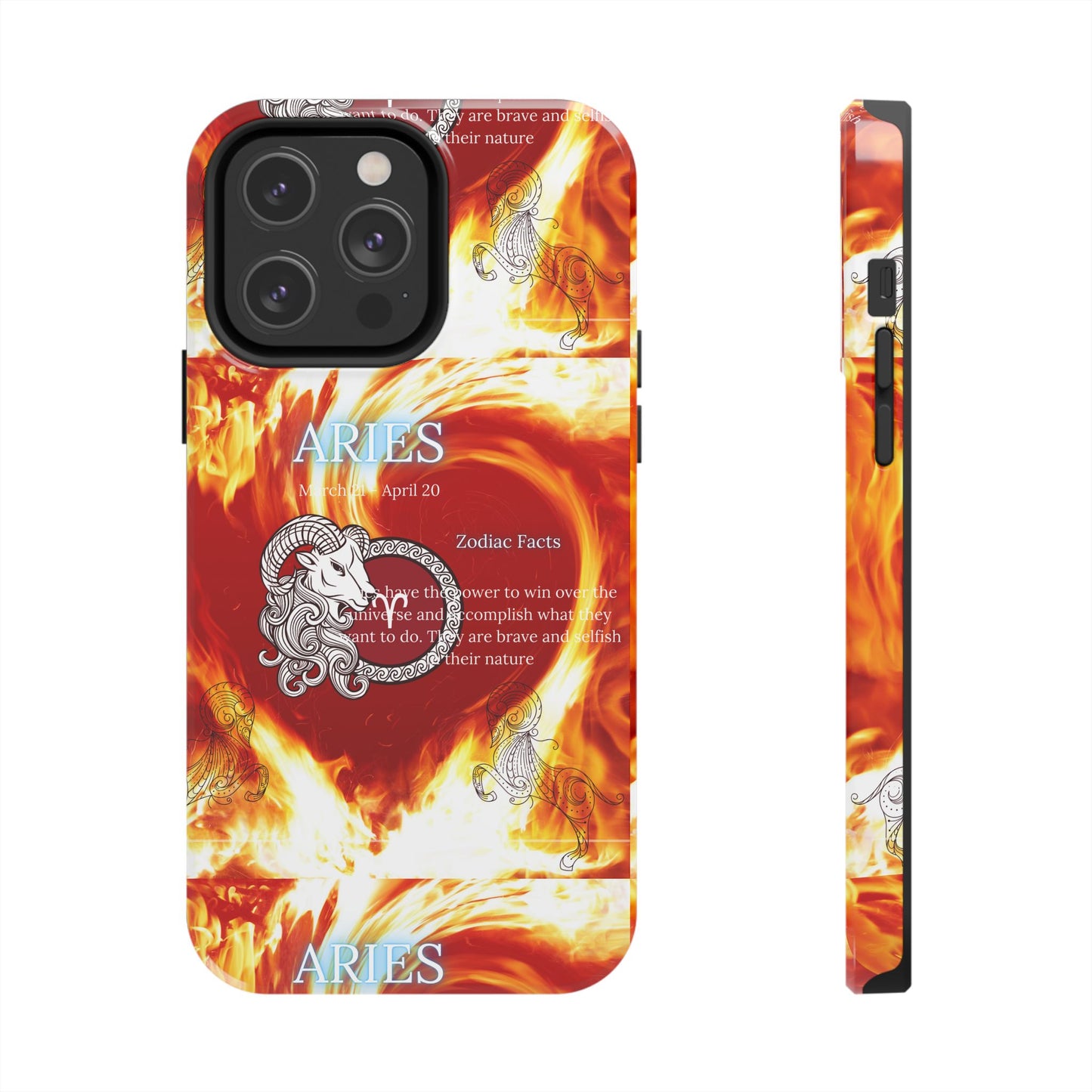 Aries Zodiac Phone Cases, Astrology, Bold Design, Gift for Her, Unique, Durable Cellphone Cover