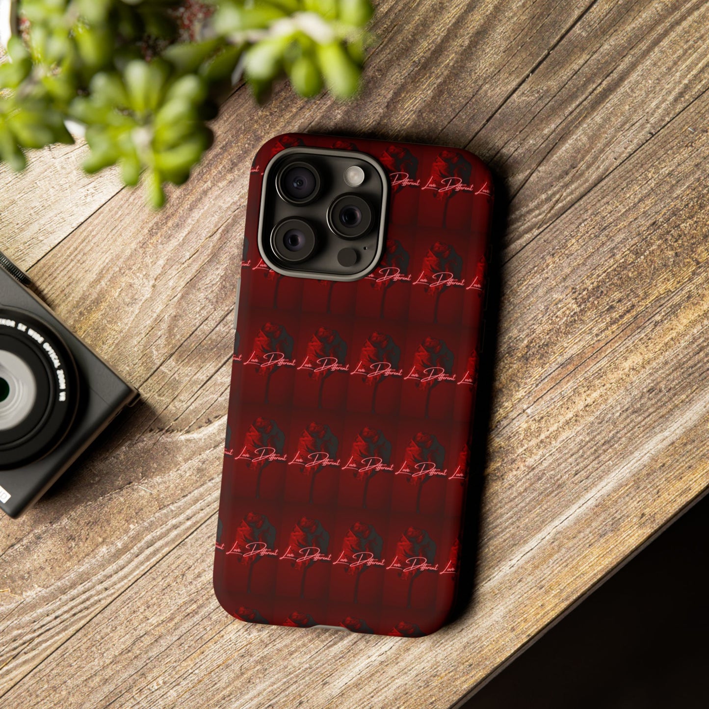Red Patterned Phone Case | Tough Cases for Stylish Protection, Trendy Cell Cover, Unique Gifts for Tech Lovers, Modern Design