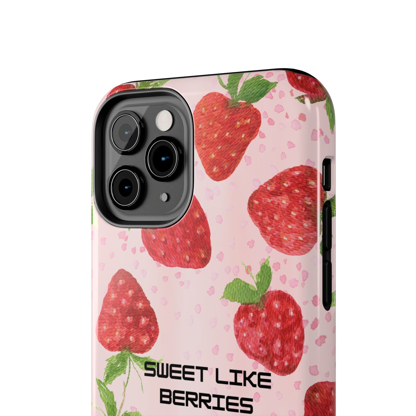 Sweet Like Berries Phone Case, Cute Tough Phone Cases, Berry Pattern Phone Cover, Berry Aesthetic Accessories, Gift for Berry Lovers