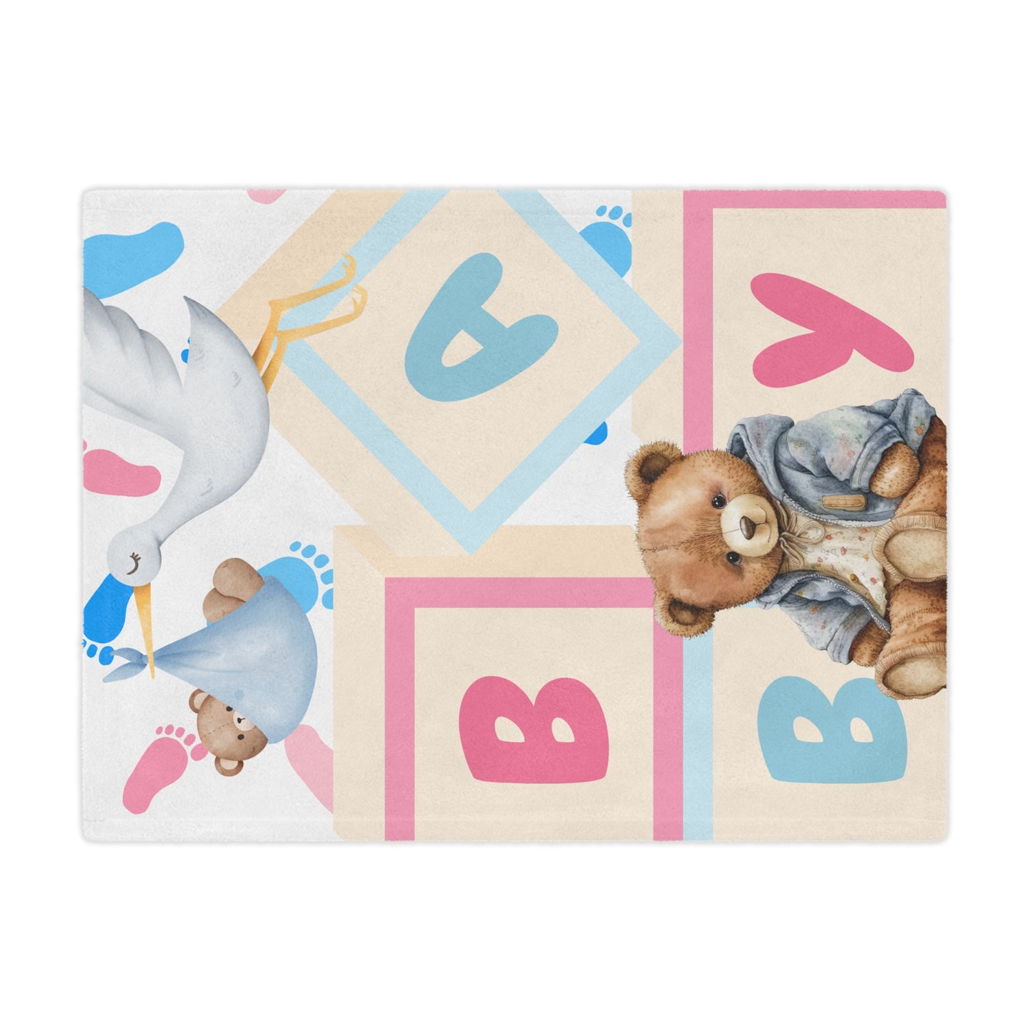 Baby Minky Blanket, Cozy Newborn Blanket, Cute Baby Shower Gift, Nursery Decor Blanket, Soft Plush Baby Blanket