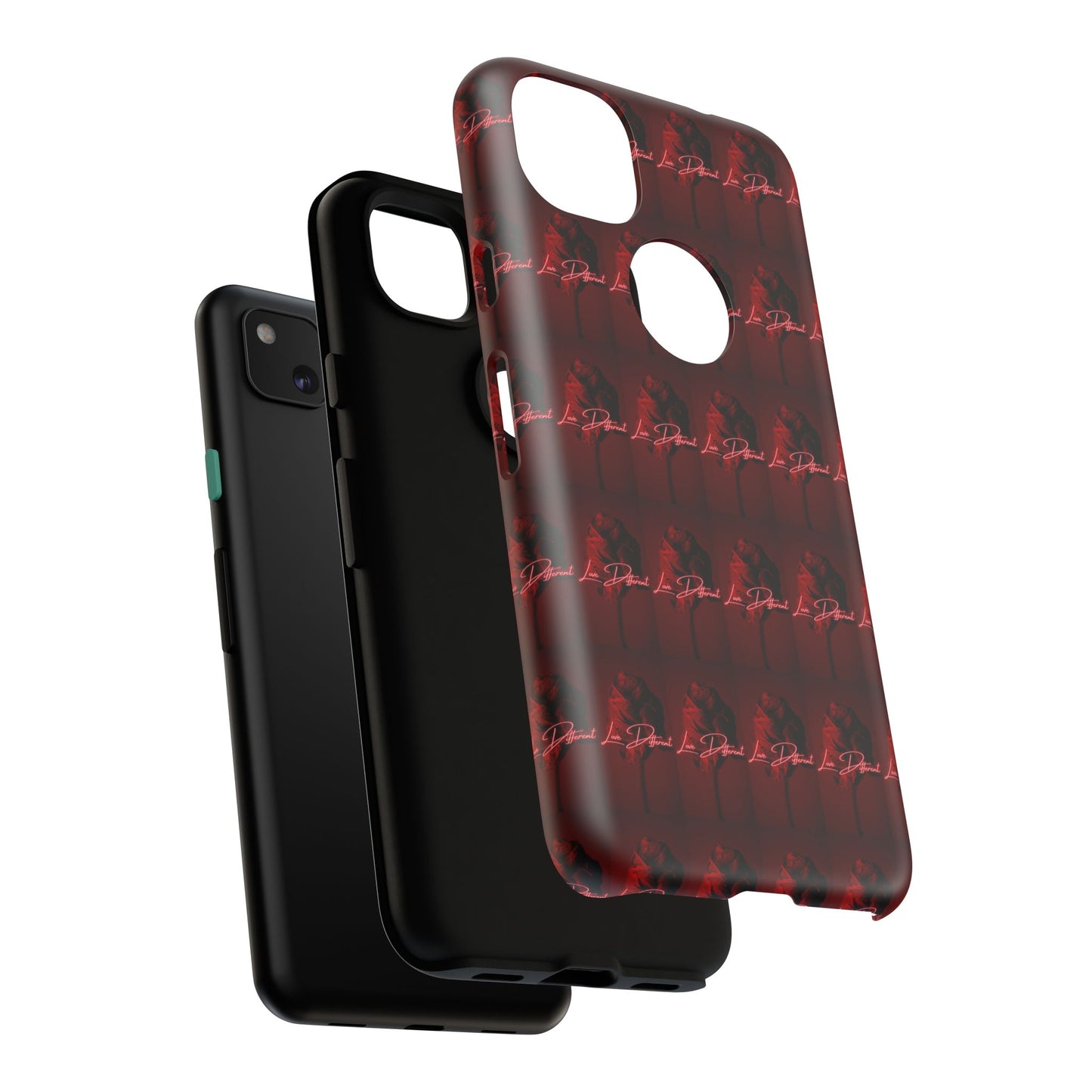 Red Patterned Phone Case | Tough Cases for Stylish Protection, Trendy Cell Cover, Unique Gifts for Tech Lovers, Modern Design