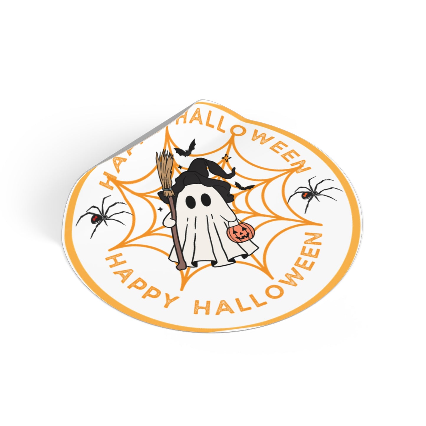 Spooky Happy Halloween Vinyl Stickers | Fun Fall Decor, Trick or Treat, Halloween Party, Kids Stickers, Gift Wrapping