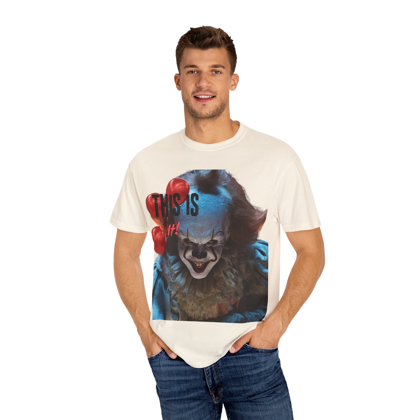 Creepy Clown Graphic Tee - Perfect for Halloween, Horror Movie Lovers, Unisex Gift, Casual Wear, Spooky Events