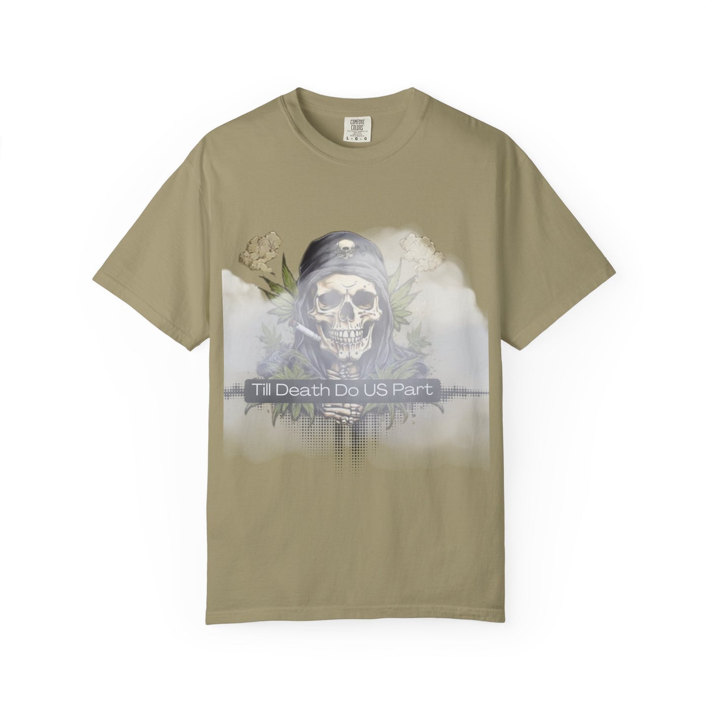 Unisex Garment-Dyed T-Shirt, "Till Death Do Us Part" Tee, Gothic Shirt, Casual Wear, Gift for Couples, Fashion Statement, Comfortable Tee