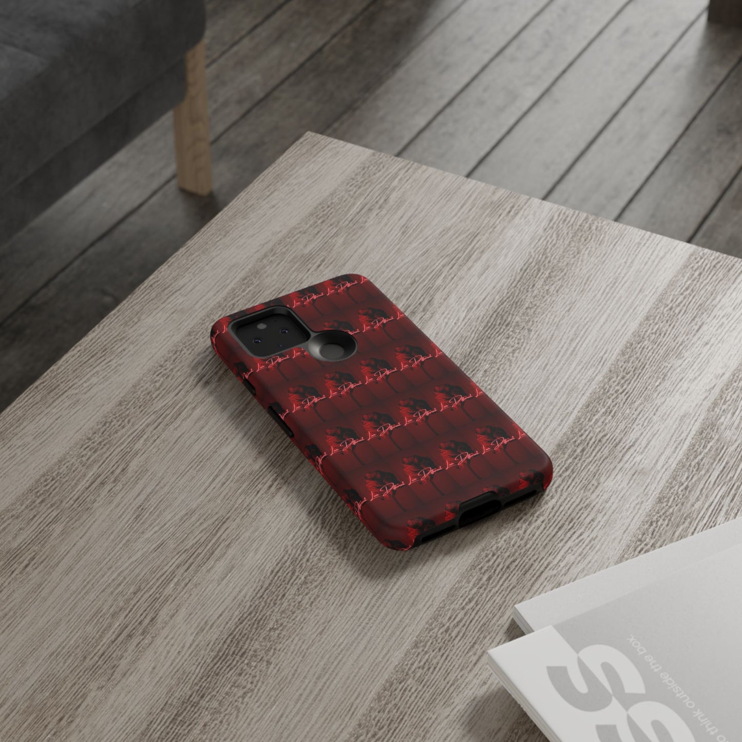 Red Patterned Phone Case | Tough Cases for Stylish Protection, Trendy Cell Cover, Unique Gifts for Tech Lovers, Modern Design