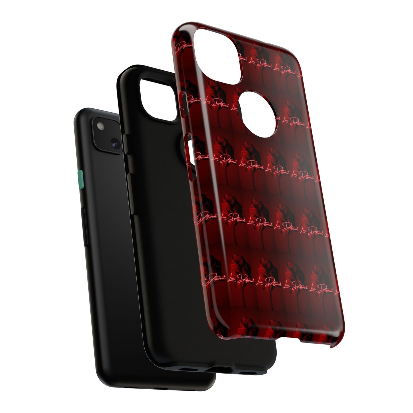 Red Patterned Phone Case | Tough Cases for Stylish Protection, Trendy Cell Cover, Unique Gifts for Tech Lovers, Modern Design