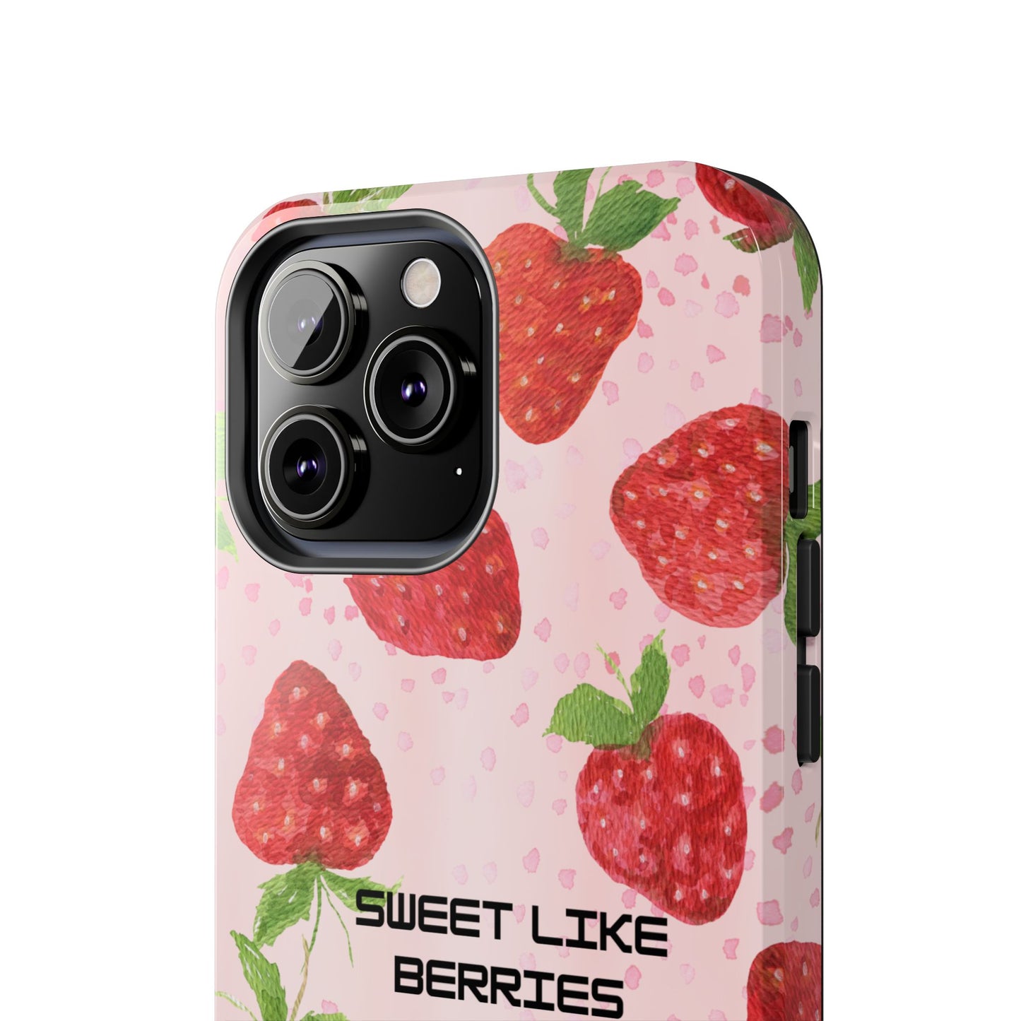 Sweet Like Berries Phone Case, Cute Tough Phone Cases, Berry Pattern Phone Cover, Berry Aesthetic Accessories, Gift for Berry Lovers