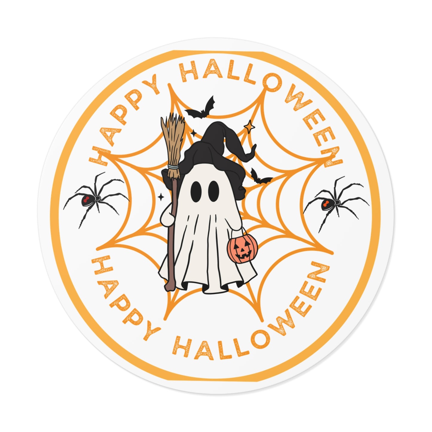 Spooky Happy Halloween Vinyl Stickers | Fun Fall Decor, Trick or Treat, Halloween Party, Kids Stickers, Gift Wrapping
