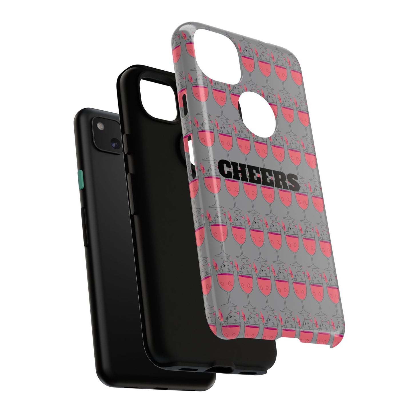 Cheers Phone Case, Fun Protective Case for Party Lovers, Gift for Birthdays, Anniversaries, Graduation, Custom Phone Cover