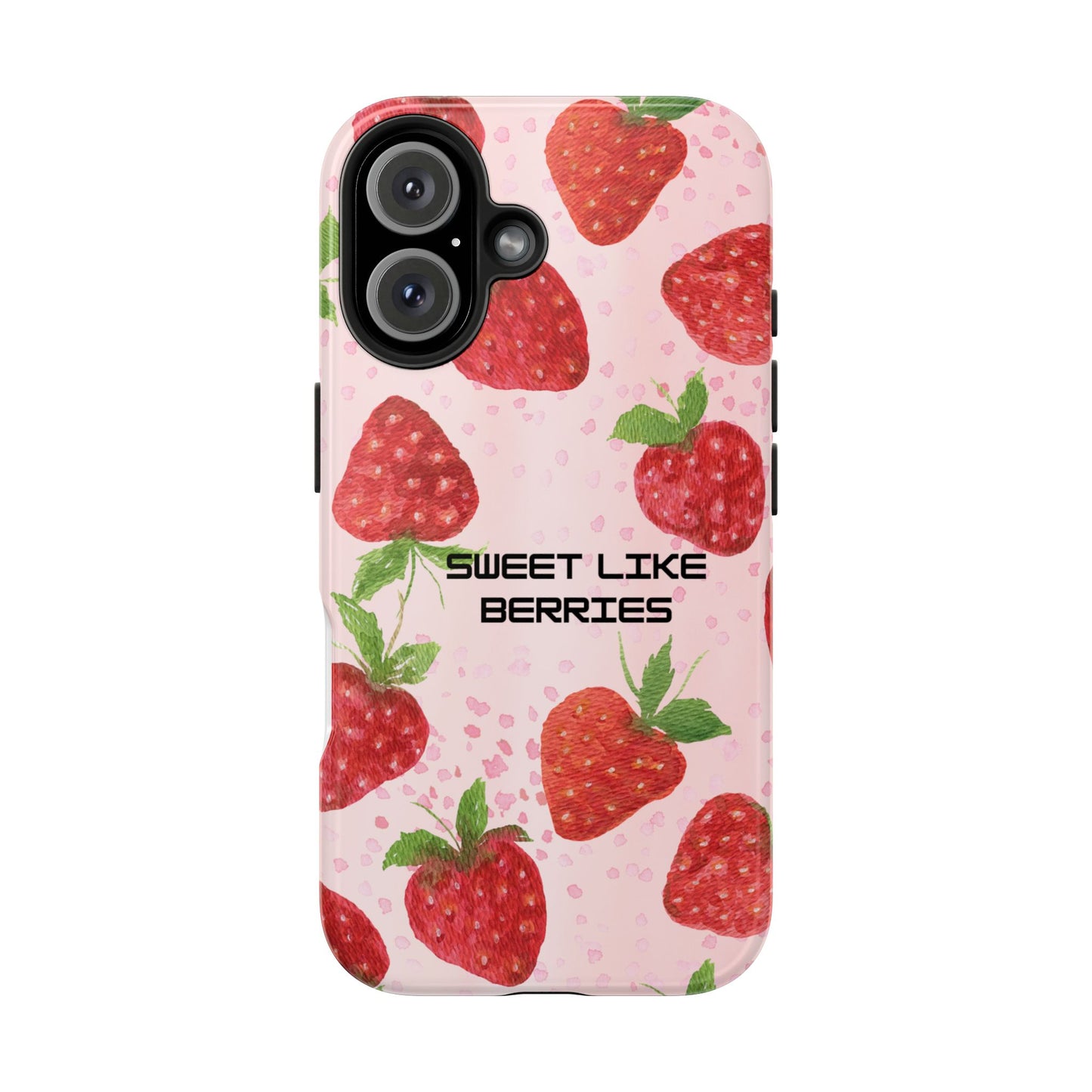 Sweet Like Berries Phone Case, Cute Tough Phone Cases, Berry Pattern Phone Cover, Berry Aesthetic Accessories, Gift for Berry Lovers