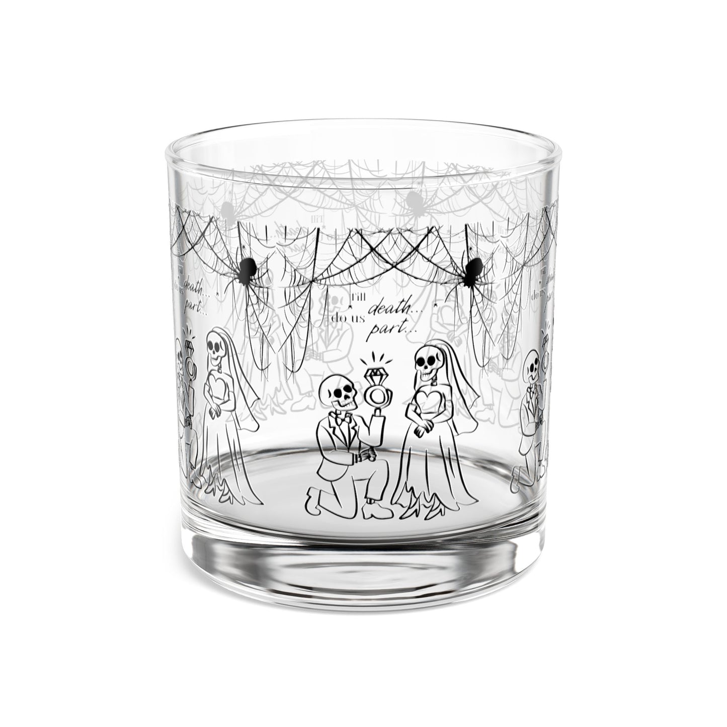 Unique Dia de los Muertos Rocks Glass, 10oz | Perfect for Halloween, Wedding Toasts, or Day of the Dead Celebrations, Gift for Him/Her