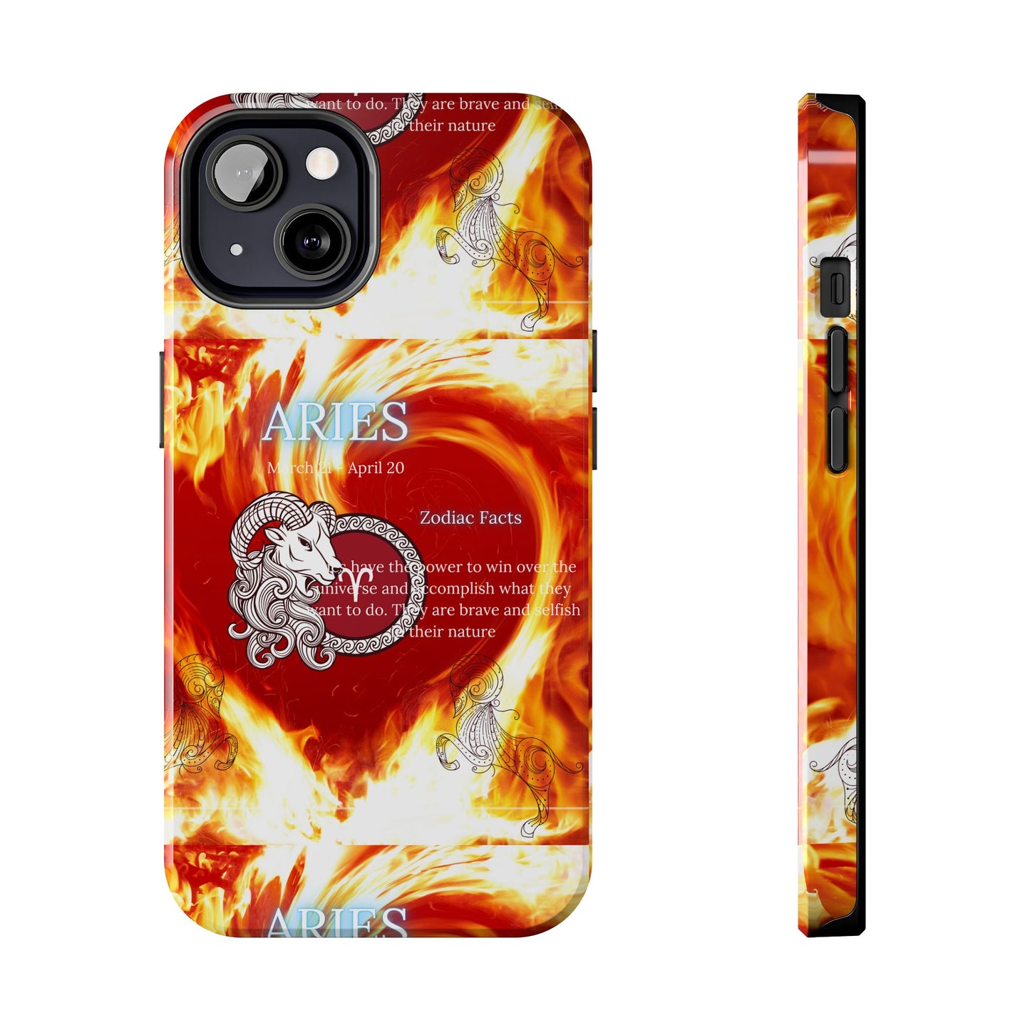 Aries Zodiac Phone Cases, Astrology, Bold Design, Gift for Her, Unique, Durable Cellphone Cover