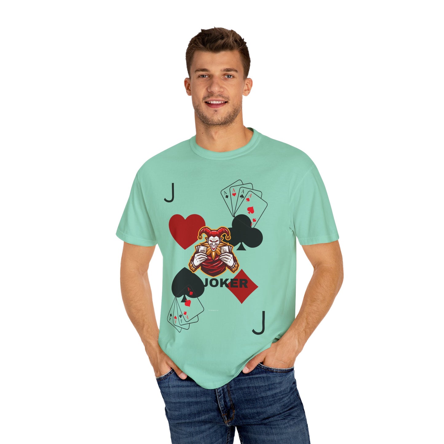 Joker Inspired Unisex Garment-Dyed T-Shirt - Perfect for Gamers, Fun Parties, Costume Events, Casual Wear, Gift Ideas