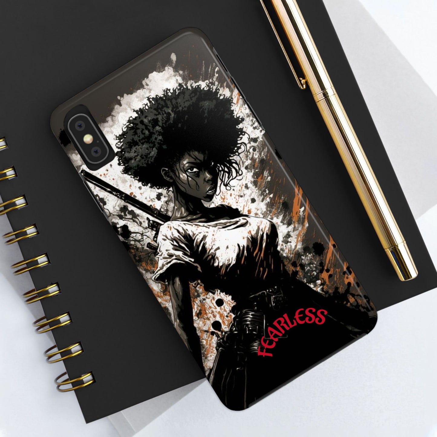 Fearless Tough Phone Cases for Adventurers, Unique Gifts for Him/Her, Durable Phone Accessories, Art-inspired Cases, Stylish Protection