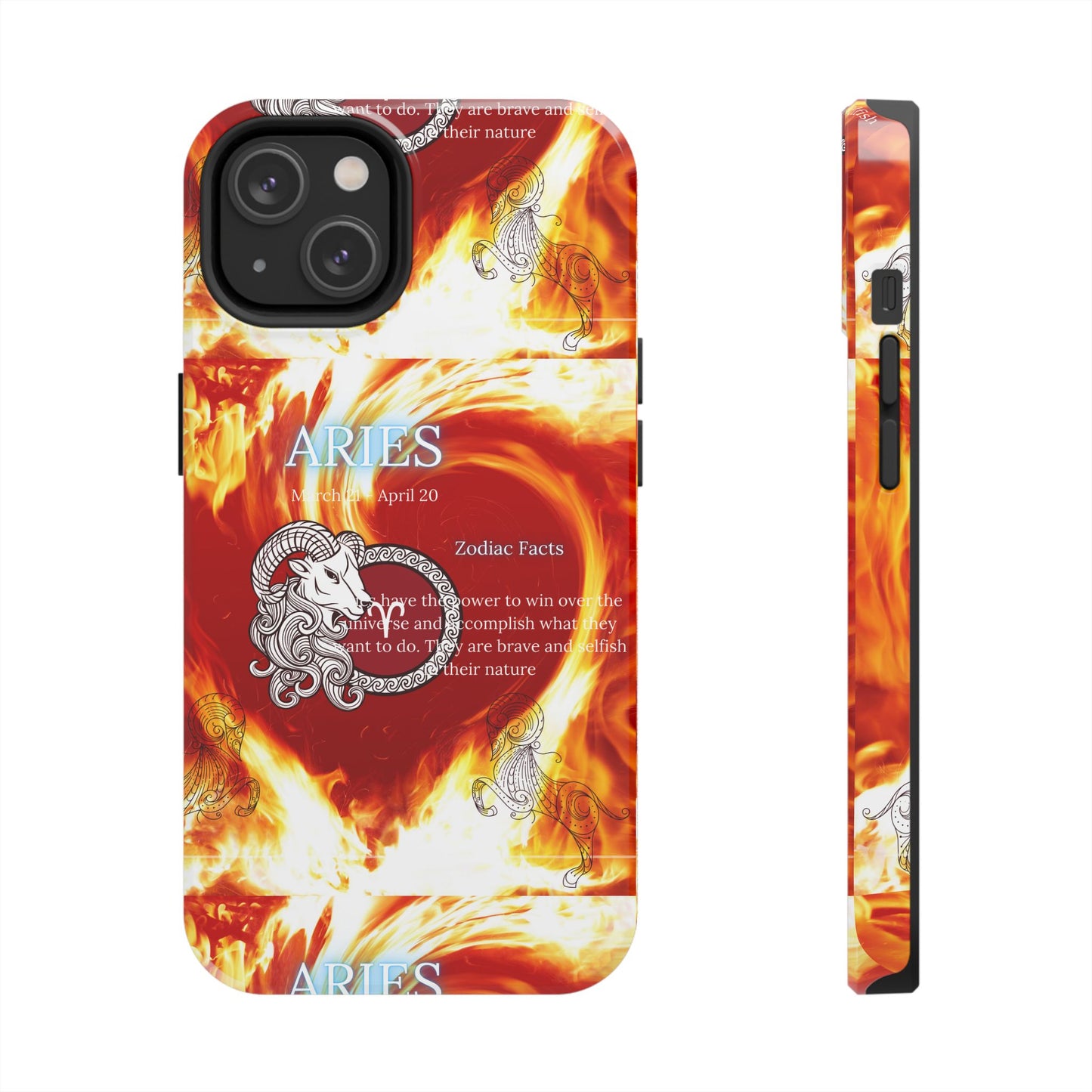 Aries Zodiac Phone Cases, Astrology, Bold Design, Gift for Her, Unique, Durable Cellphone Cover