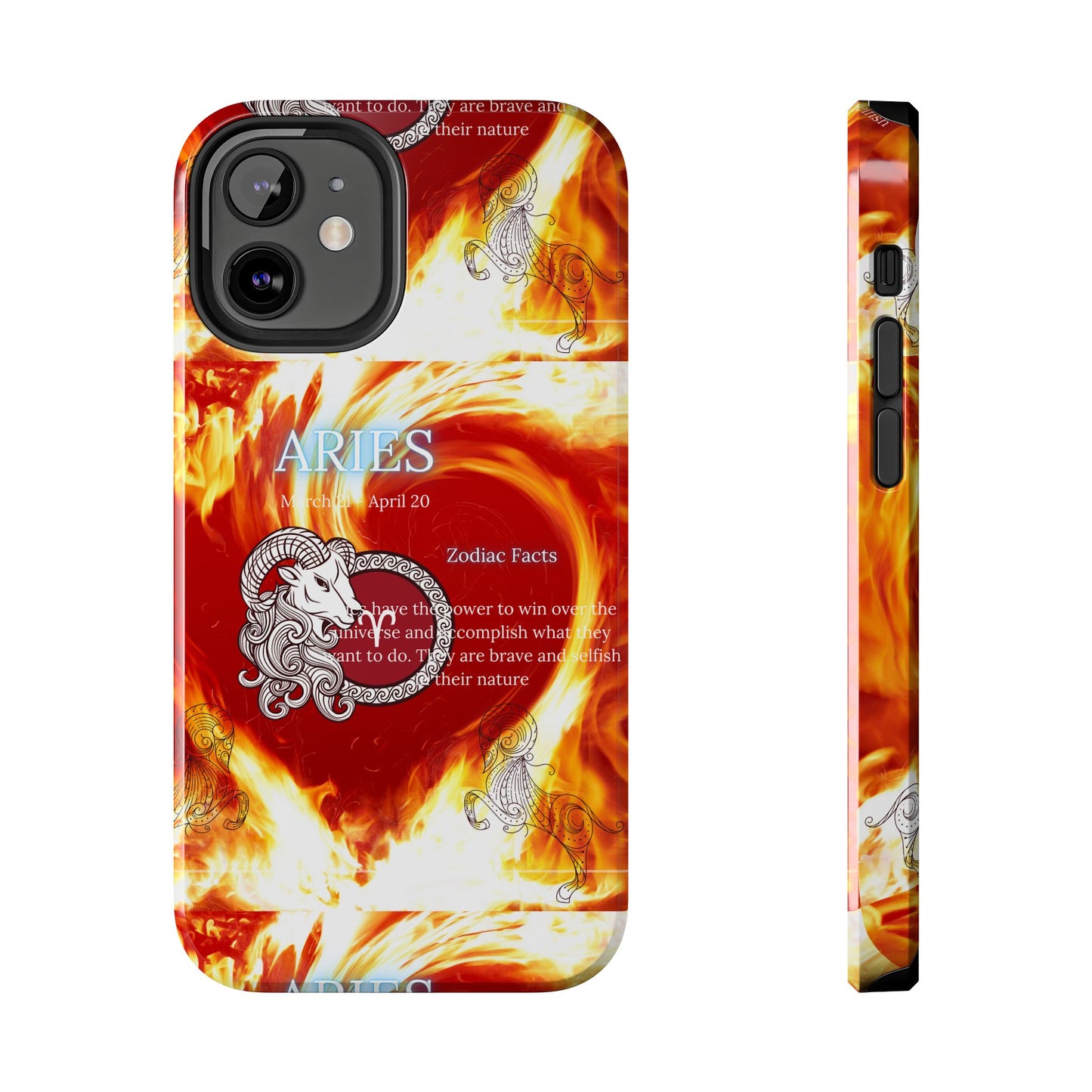 Aries Zodiac Phone Cases, Astrology, Bold Design, Gift for Her, Unique, Durable Cellphone Cover