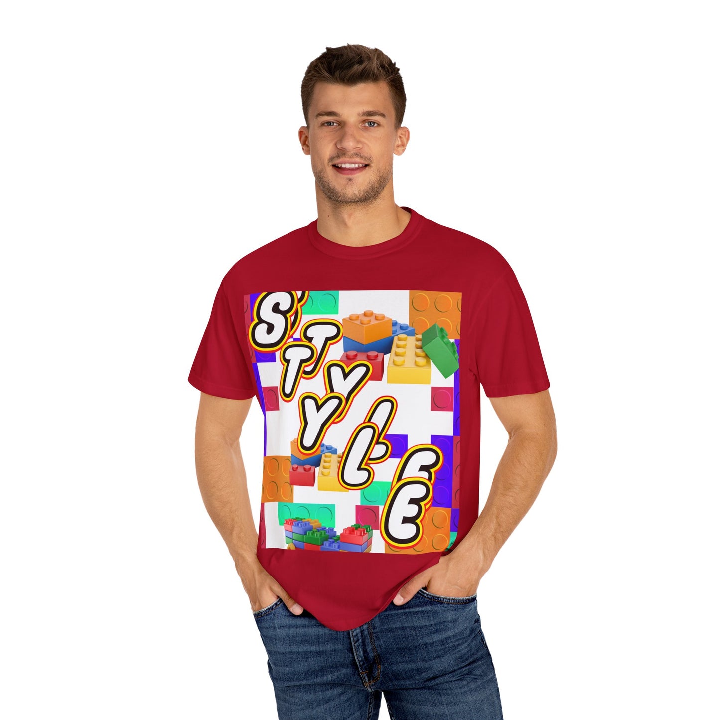 Colorful Youthful T-shirt with Playful STYLE Design, Casual Wear, Gift for Friends, Summer Outfits, Fun Fashion Tee