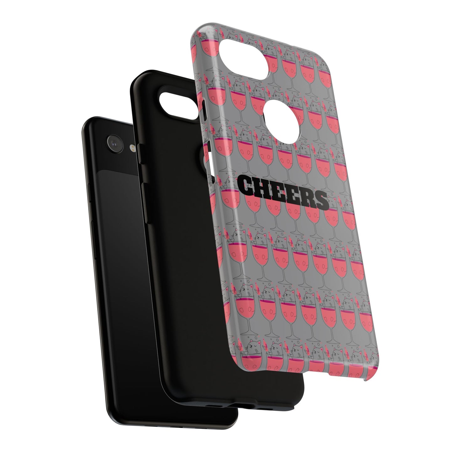 Cheers Phone Case, Fun Protective Case for Party Lovers, Gift for Birthdays, Anniversaries, Graduation, Custom Phone Cover