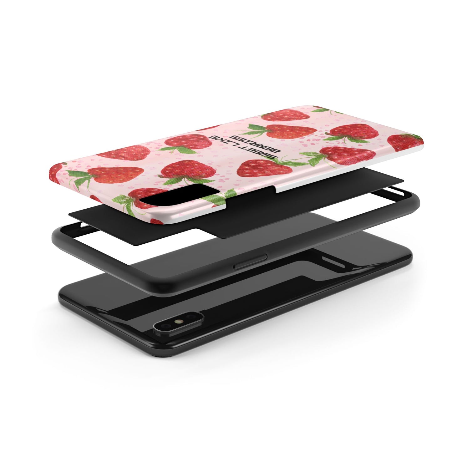 Sweet Like Berries Phone Case, Cute Tough Phone Cases, Berry Pattern Phone Cover, Berry Aesthetic Accessories, Gift for Berry Lovers