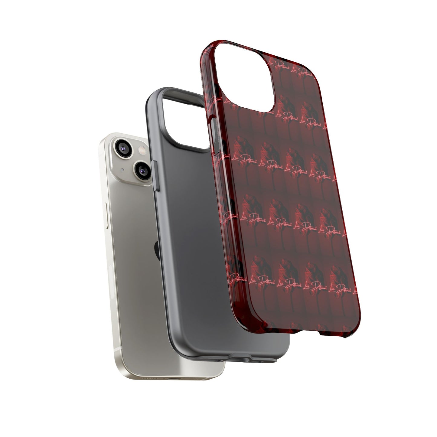 Red Patterned Phone Case | Tough Cases for Stylish Protection, Trendy Cell Cover, Unique Gifts for Tech Lovers, Modern Design