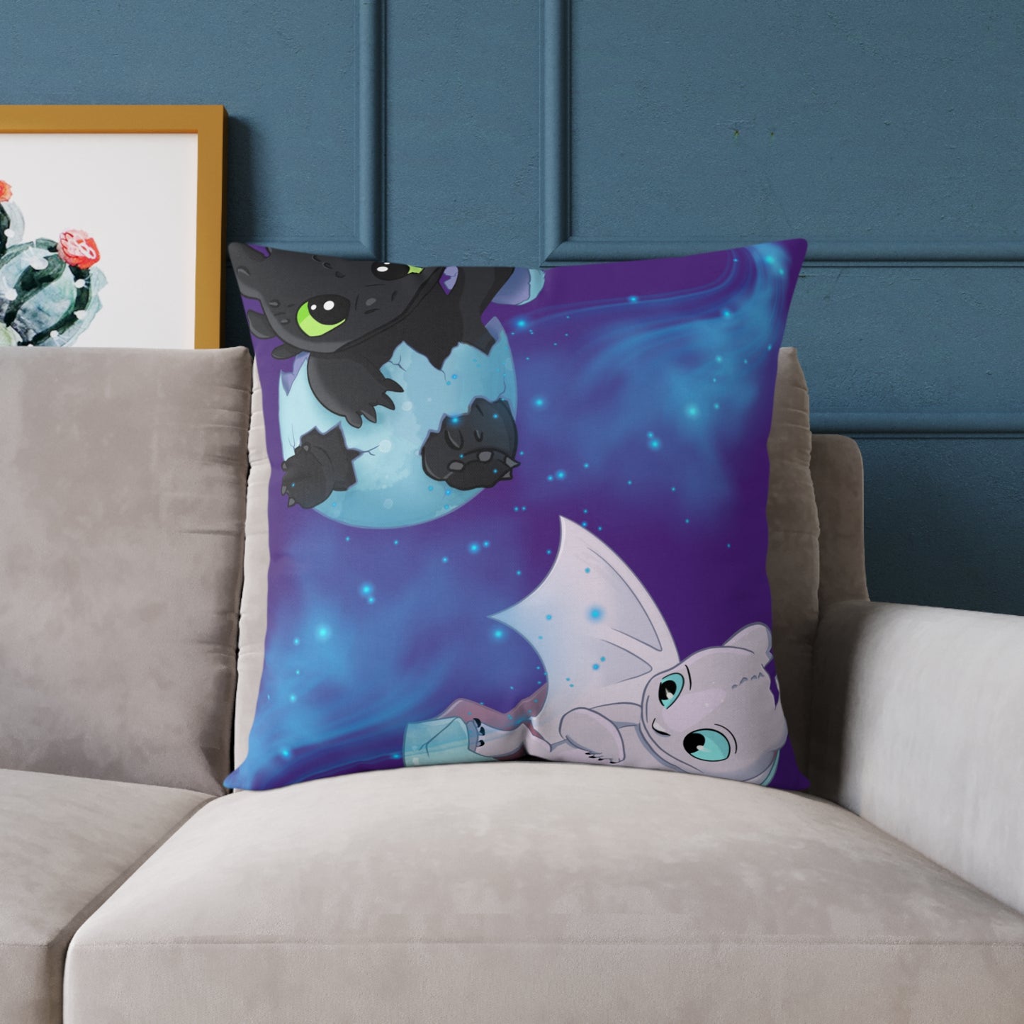 Cute Dragon Themed Decorative Pillow, Kids Room Decor, Fantasy Home Accent, Cozy Throw Pillow, Gift for Dragon Lovers and Fans
