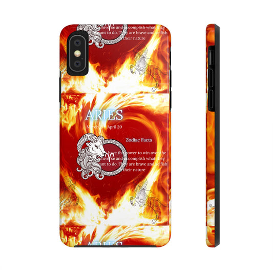 Aries Zodiac Phone Cases, Astrology, Bold Design, Gift for Her, Unique, Durable Cellphone Cover