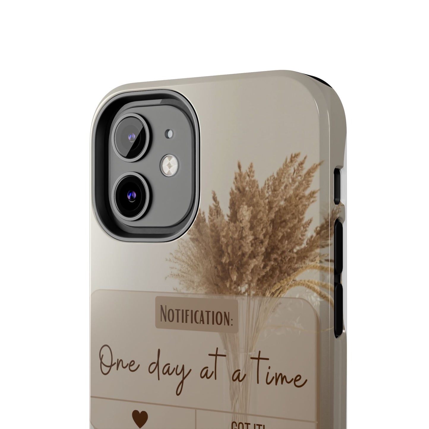 Motivational Tough Phone Cases - One Day at a Time, Durable Cases for Daily Inspiration, Gift for Students and Professionals