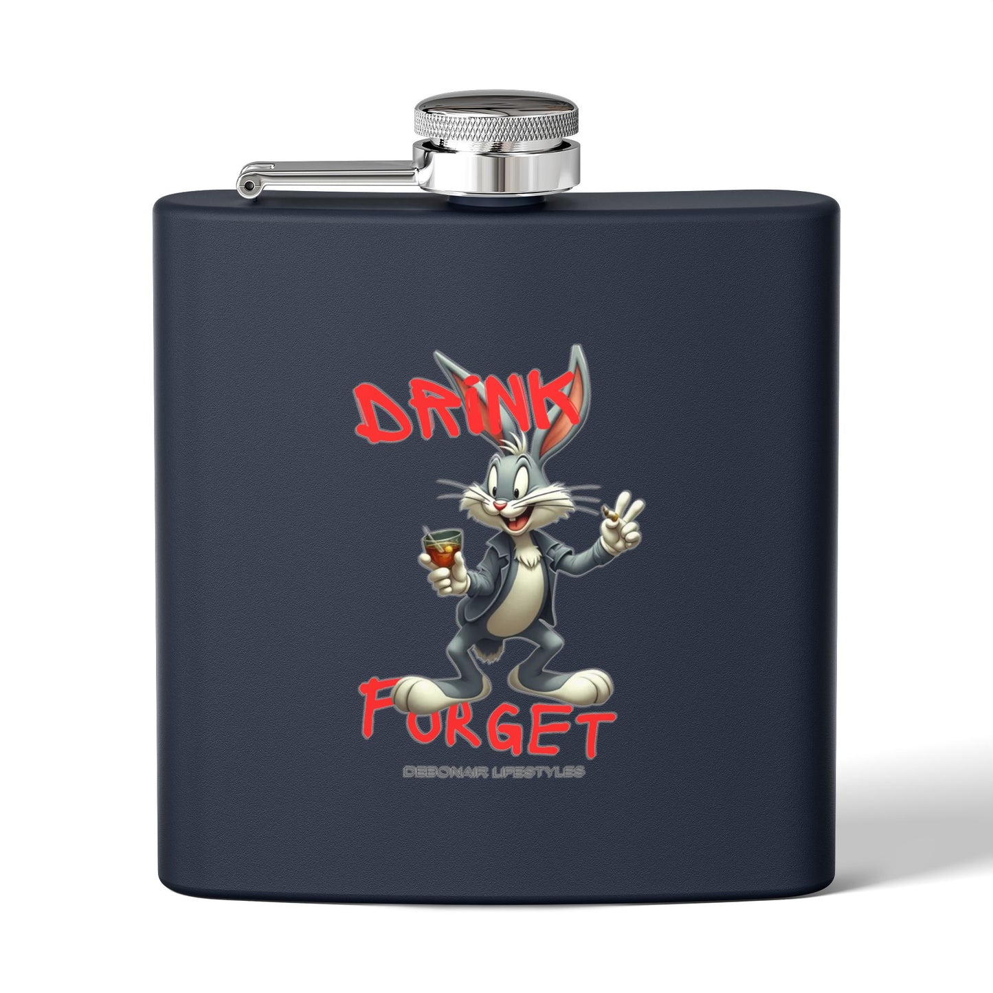 Bugs Bunny Stainless Steel Flask, 6oz - Drink Forget, Unique Gift for Him, Gag Gift, Party Flask, Cartoon Flask