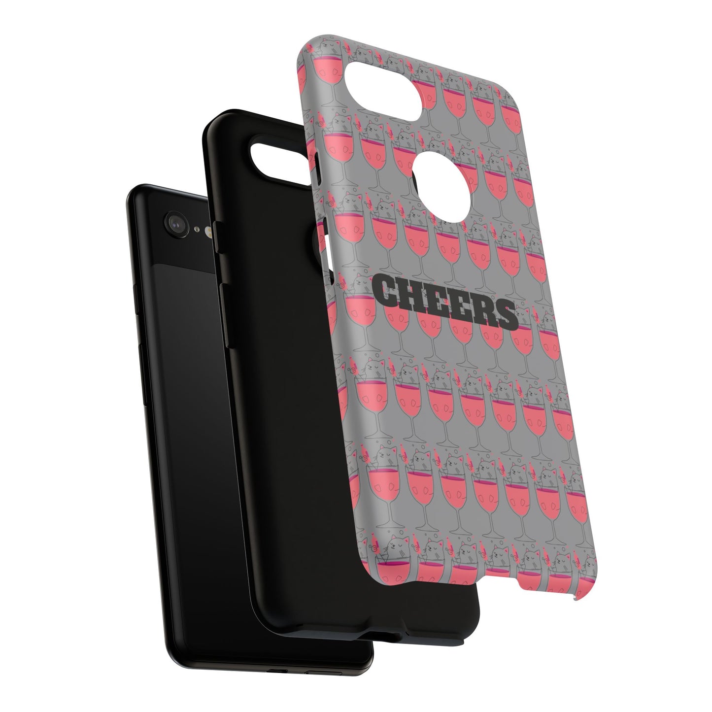 Cheers Phone Case, Fun Protective Case for Party Lovers, Gift for Birthdays, Anniversaries, Graduation, Custom Phone Cover