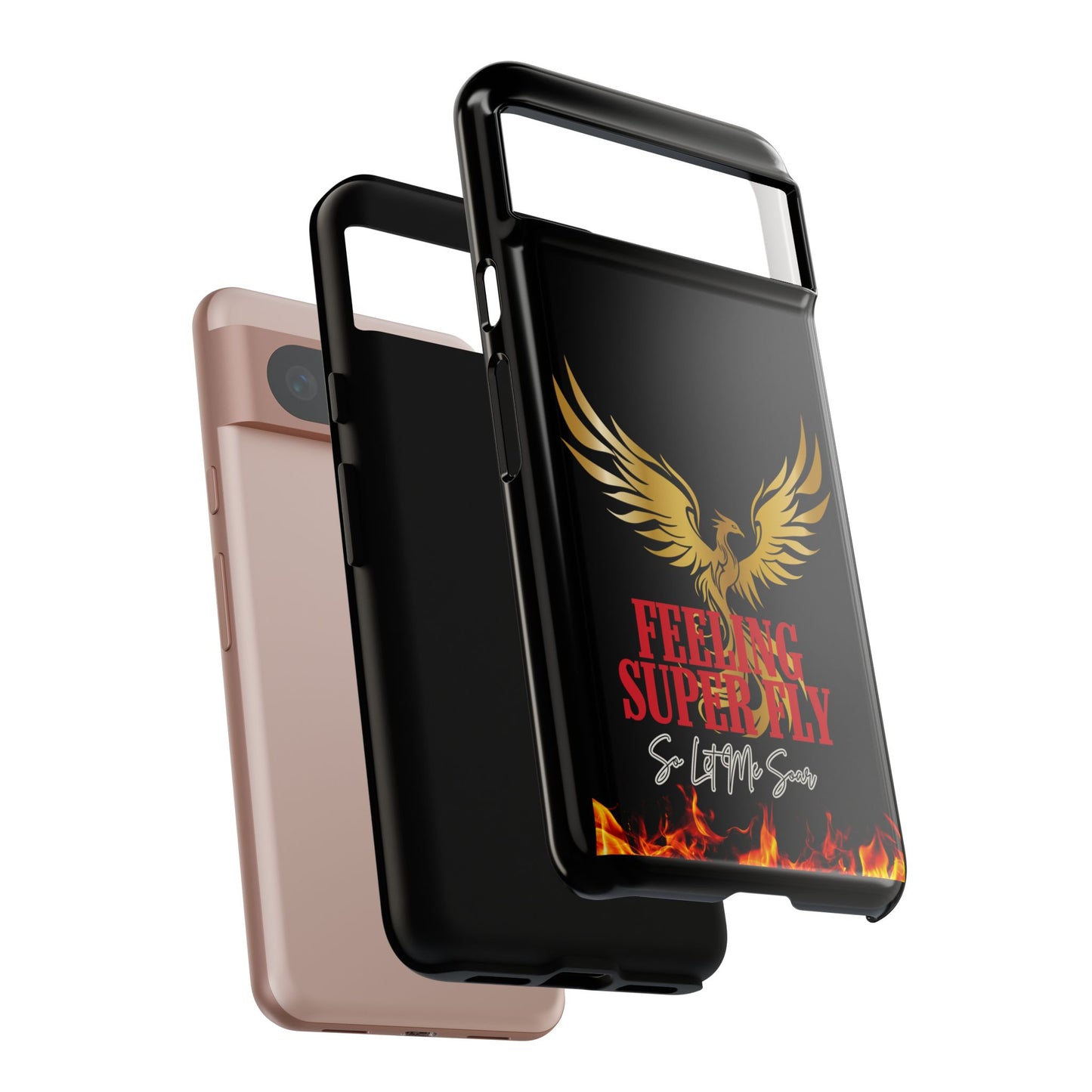 Phoenix Design Tough Phone Case | Feeling Super Fly | Gift for Trendsetters, Stylish Protection, Birthday, Holiday Cell Cover