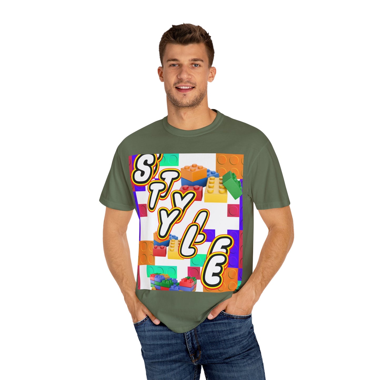 Colorful Youthful T-shirt with Playful STYLE Design, Casual Wear, Gift for Friends, Summer Outfits, Fun Fashion Tee