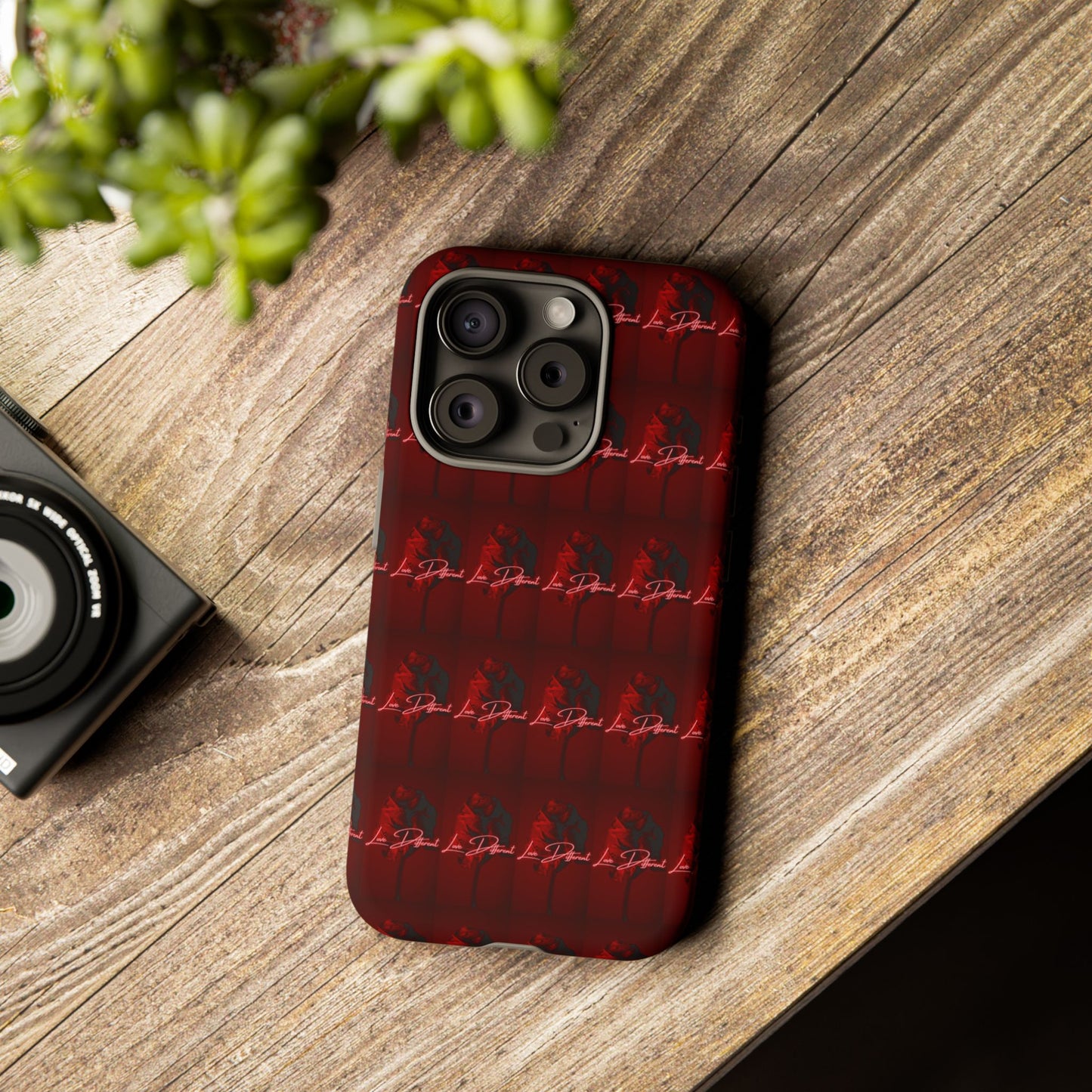 Red Patterned Phone Case | Tough Cases for Stylish Protection, Trendy Cell Cover, Unique Gifts for Tech Lovers, Modern Design