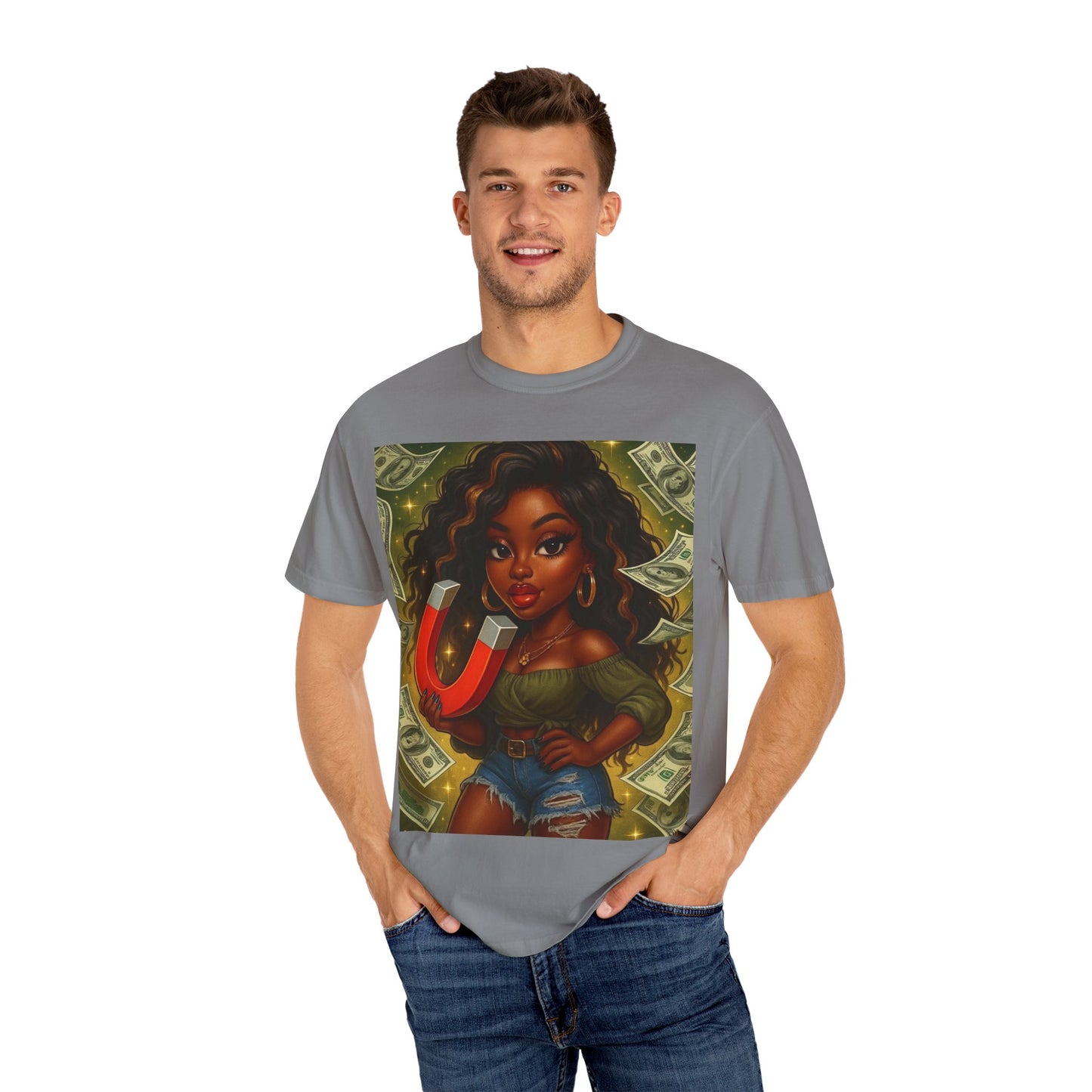 Magnet Money T-Shirt, Unisex Gift, Fashionable Tee, Casual Wear, Unique Graphic Design, Birthday, Motivational Apparel