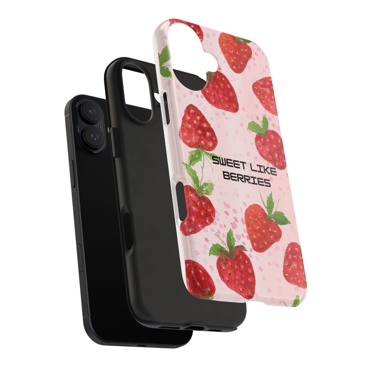 Sweet Like Berries Phone Case, Cute Tough Phone Cases, Berry Pattern Phone Cover, Berry Aesthetic Accessories, Gift for Berry Lovers