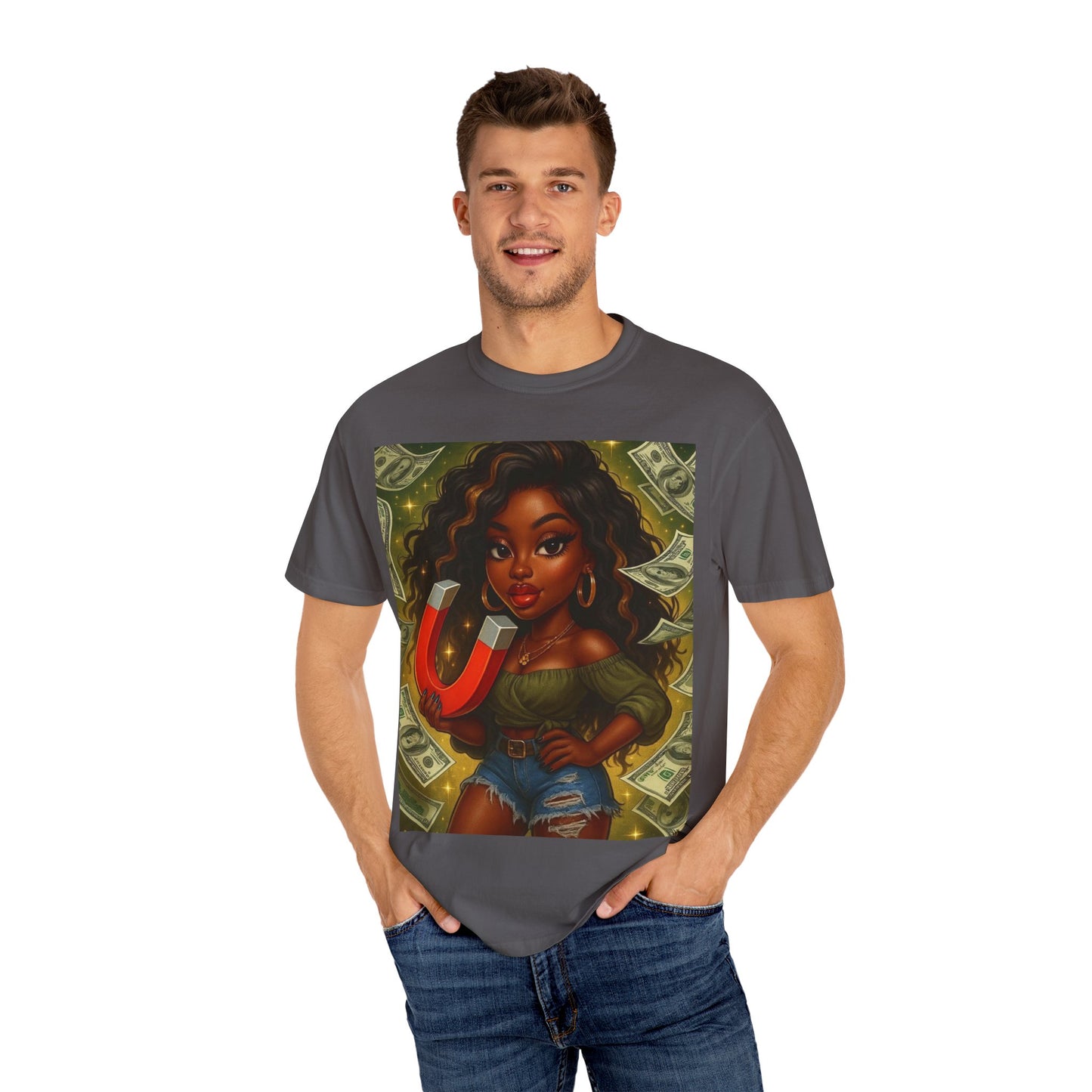 Magnet Money T-Shirt, Unisex Gift, Fashionable Tee, Casual Wear, Unique Graphic Design, Birthday, Motivational Apparel
