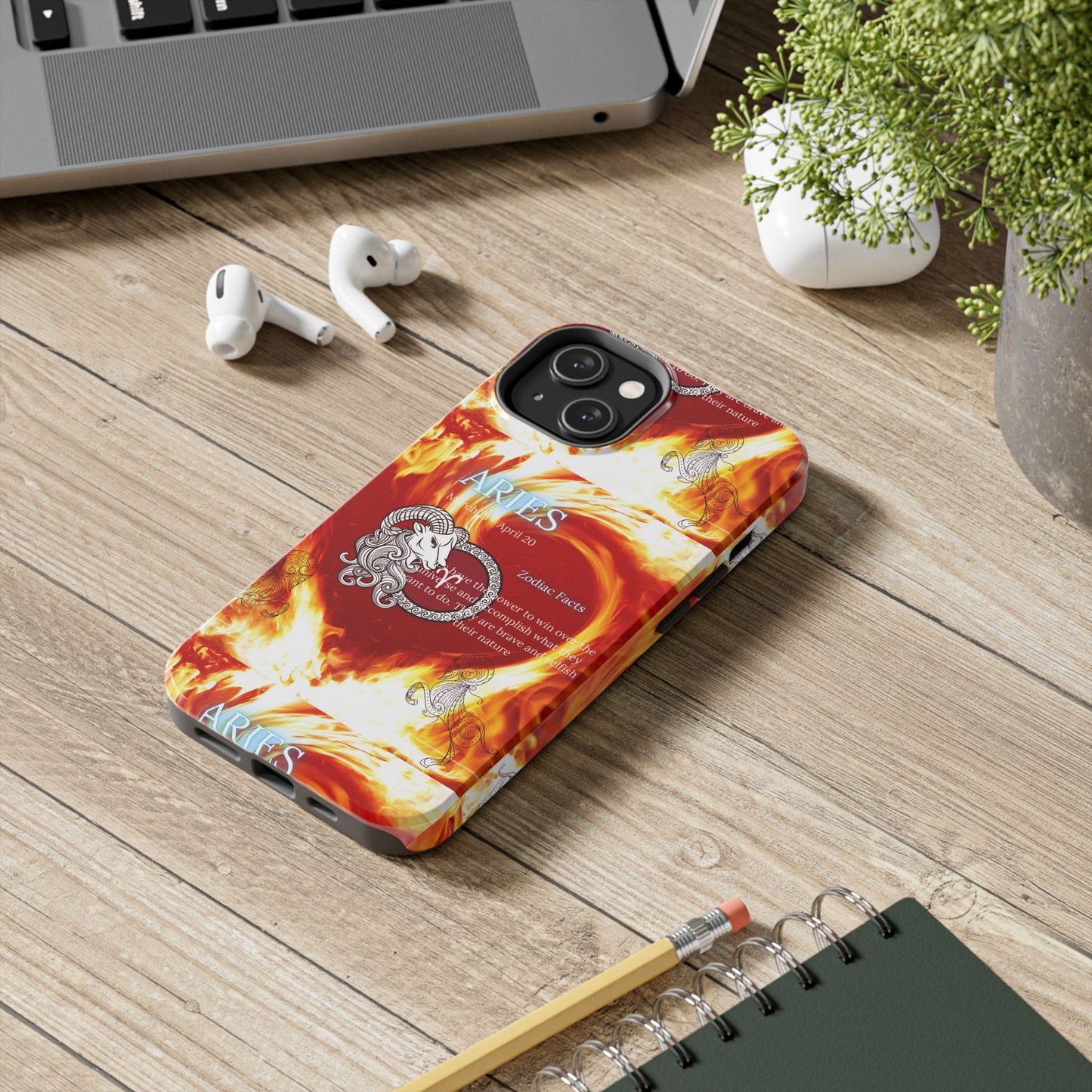 Aries Zodiac Phone Cases, Astrology, Bold Design, Gift for Her, Unique, Durable Cellphone Cover