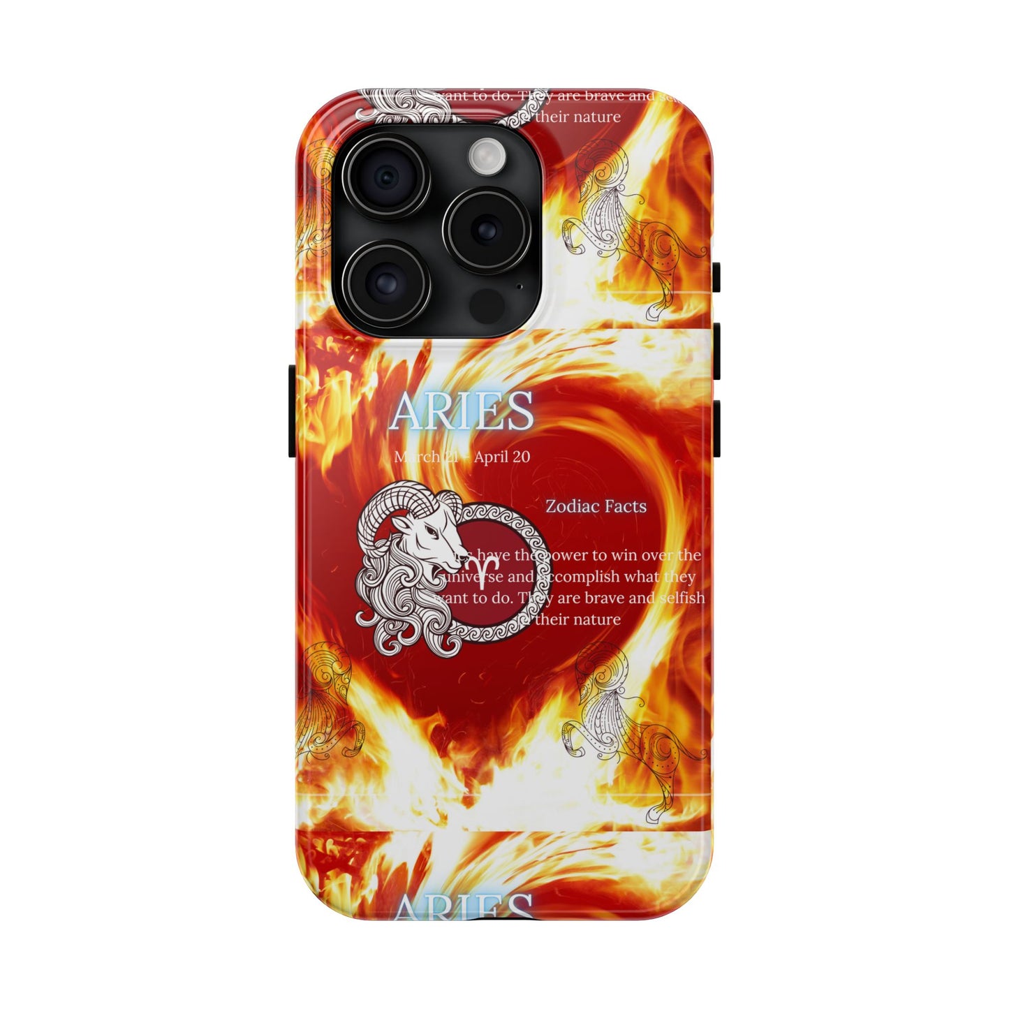 Aries Zodiac Phone Cases, Astrology, Bold Design, Gift for Her, Unique, Durable Cellphone Cover