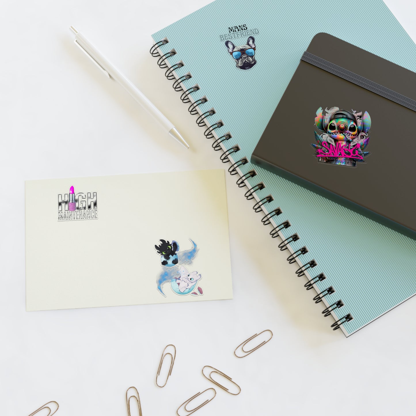 Vibrant Sticker Sheets for Fun Personalization, High Maintenance, Mans Best Friend, Cute Decor, Gifts, DIY Projects