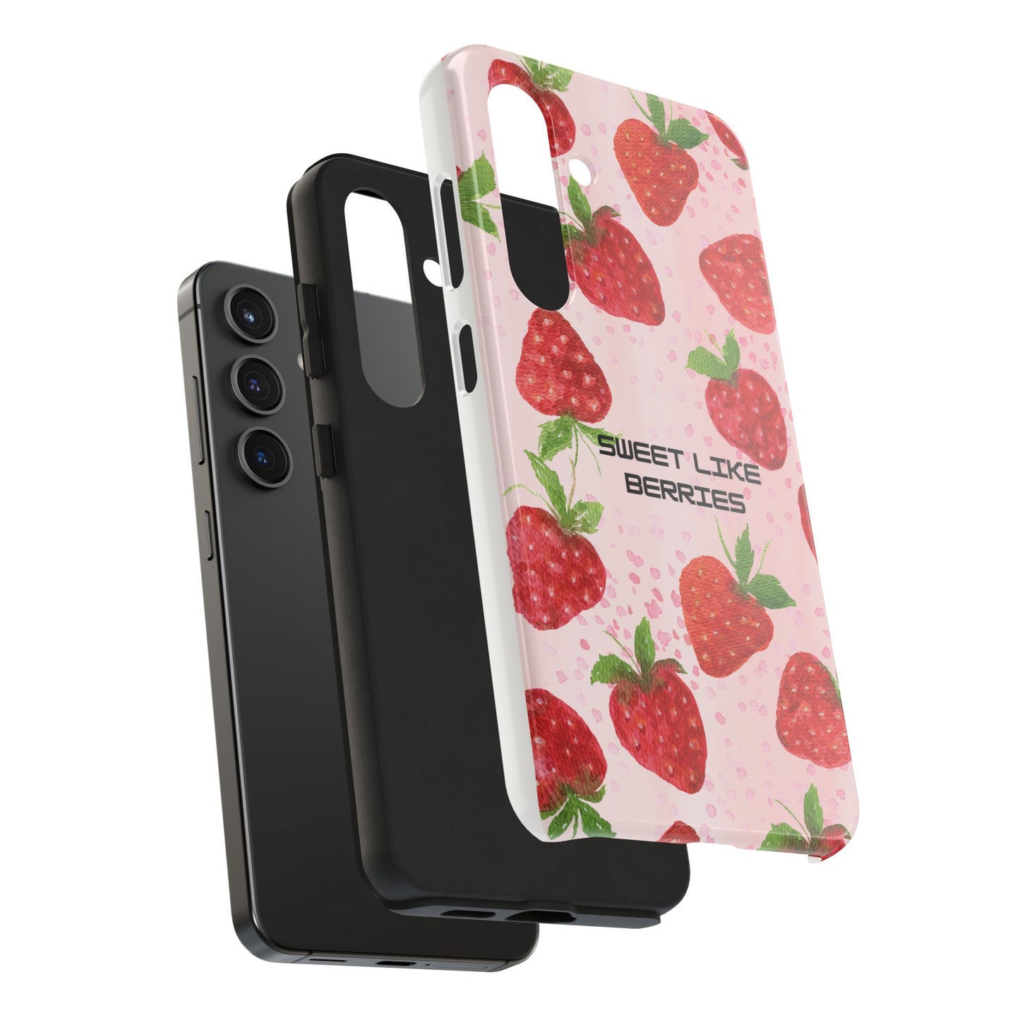 Sweet Like Berries Phone Case, Cute Tough Phone Cases, Berry Pattern Phone Cover, Berry Aesthetic Accessories, Gift for Berry Lovers