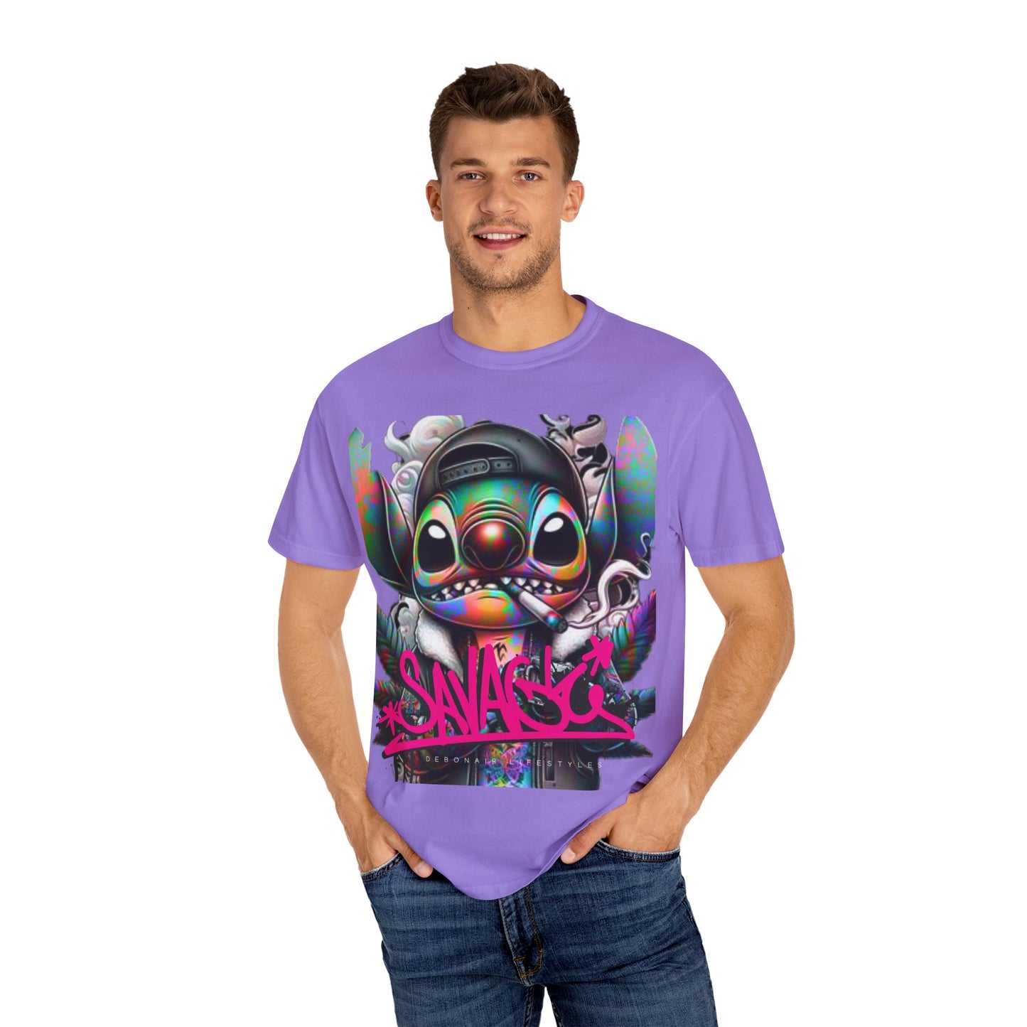 Savage Vibe Unisex Garment-Dyed T-Shirt, Streetwear, Graphic Tee, Cool Casual Wear, Unique Gift, Art-Inspired Fashion
