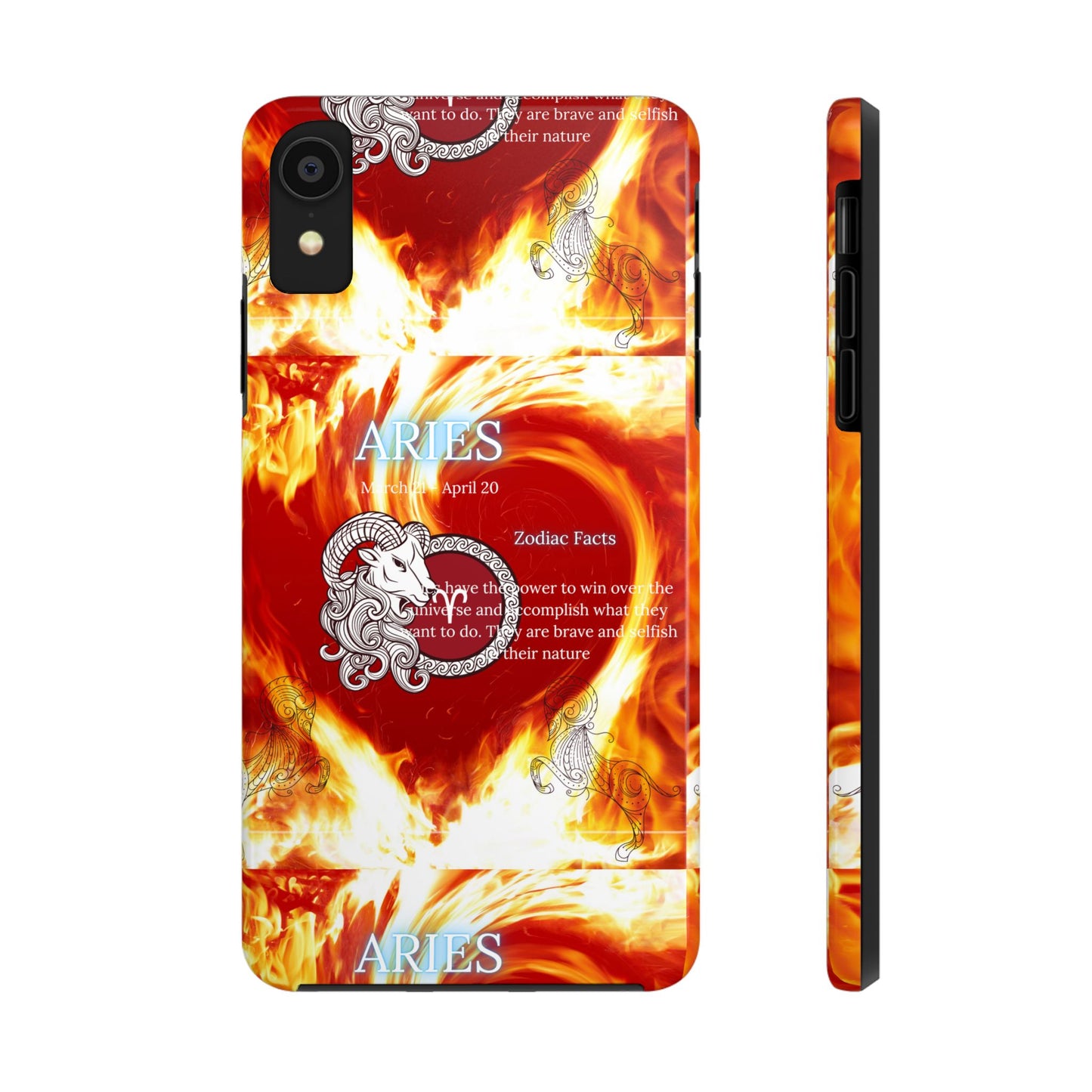 Aries Zodiac Phone Cases, Astrology, Bold Design, Gift for Her, Unique, Durable Cellphone Cover