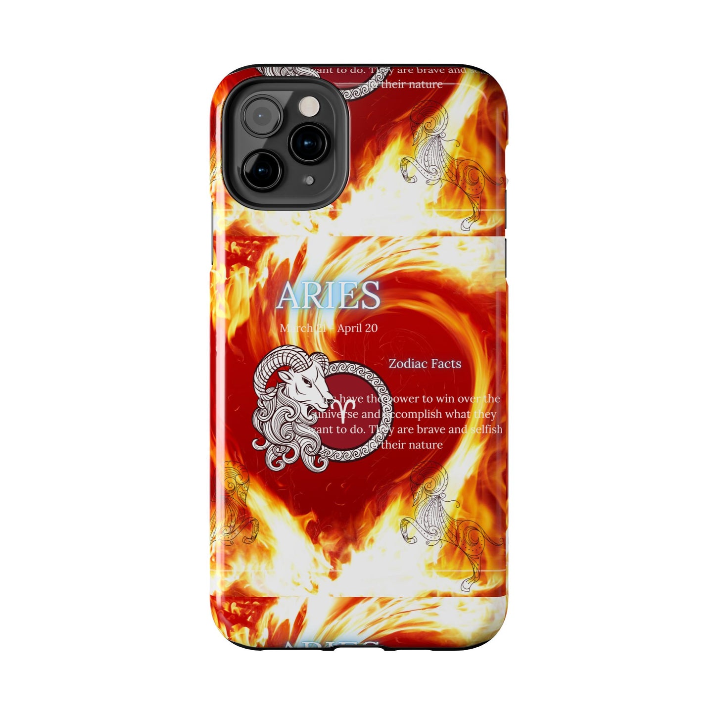 Aries Zodiac Phone Cases, Astrology, Bold Design, Gift for Her, Unique, Durable Cellphone Cover