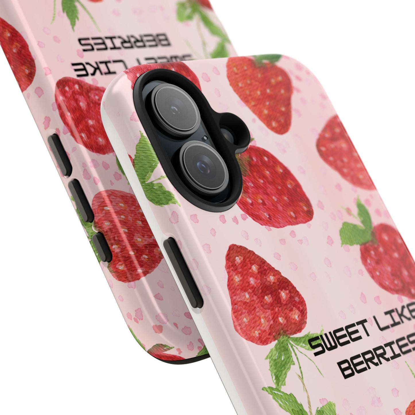 Sweet Like Berries Phone Case, Cute Tough Phone Cases, Berry Pattern Phone Cover, Berry Aesthetic Accessories, Gift for Berry Lovers