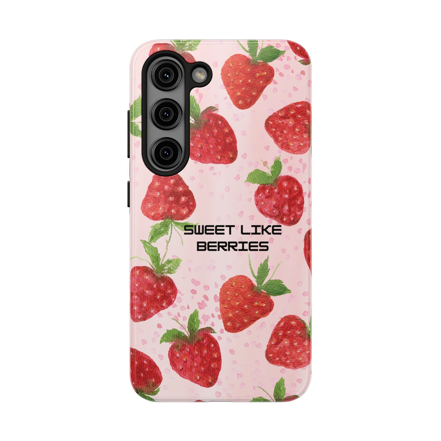 Sweet Like Berries Phone Case, Cute Tough Phone Cases, Berry Pattern Phone Cover, Berry Aesthetic Accessories, Gift for Berry Lovers