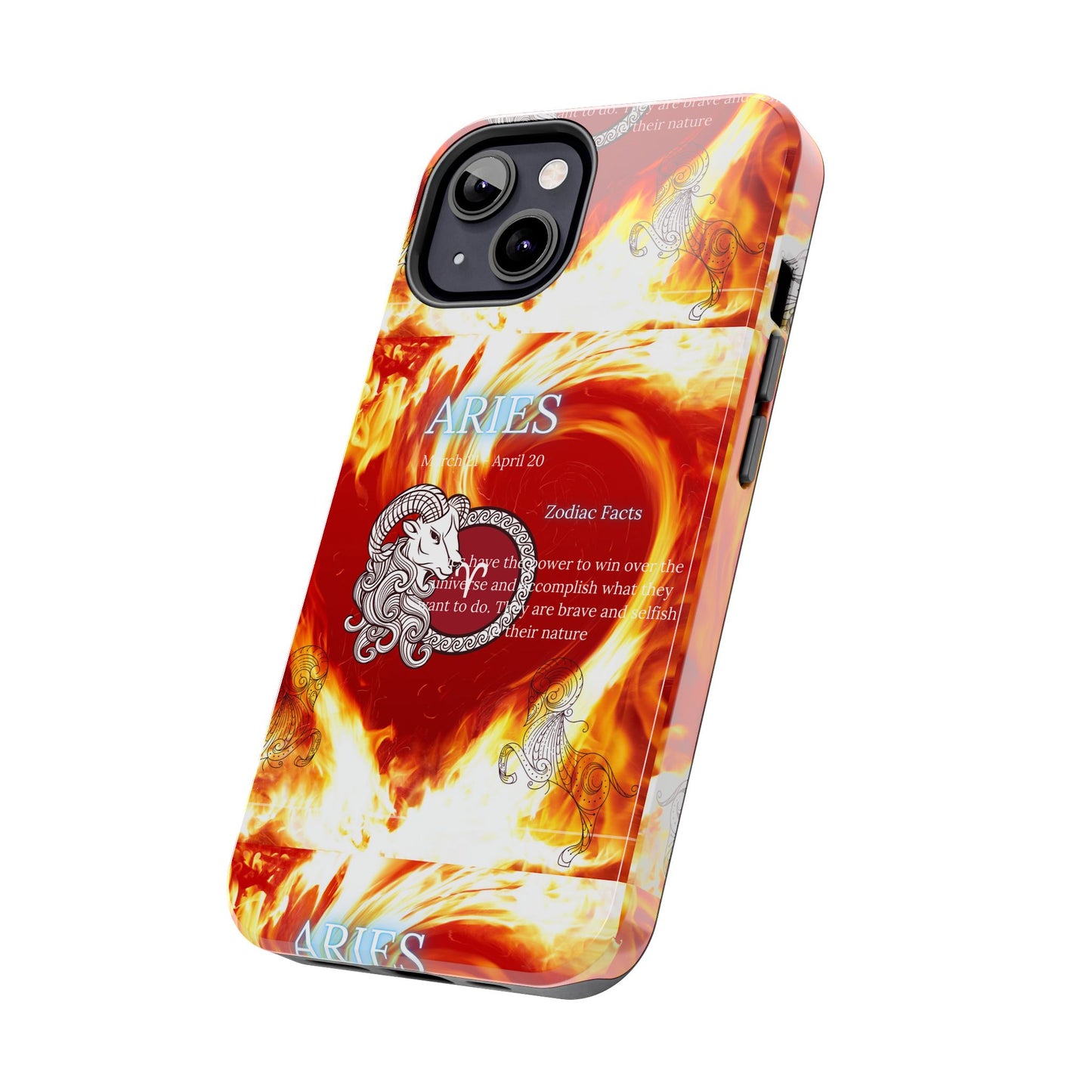 Aries Zodiac Phone Cases, Astrology, Bold Design, Gift for Her, Unique, Durable Cellphone Cover