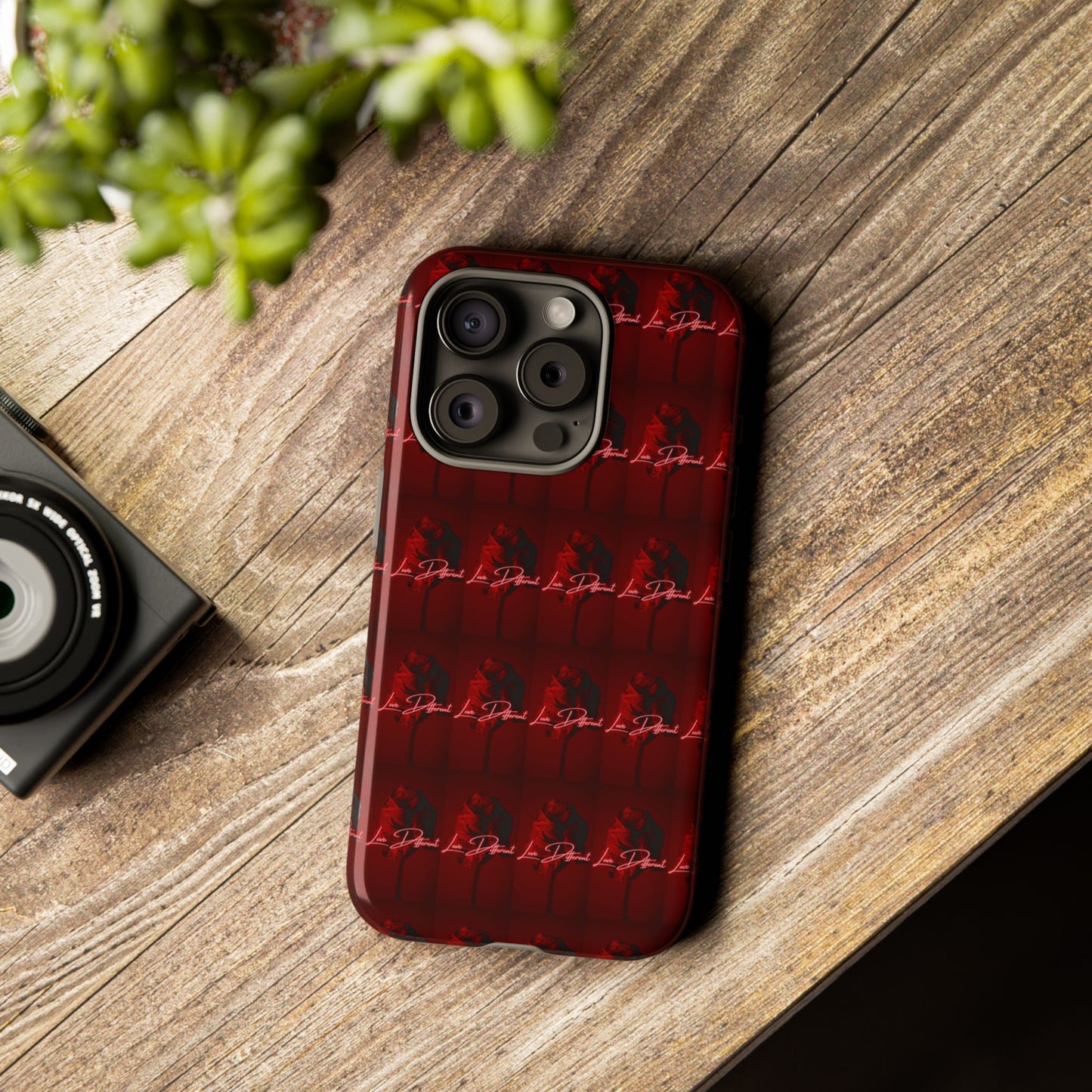 Red Patterned Phone Case | Tough Cases for Stylish Protection, Trendy Cell Cover, Unique Gifts for Tech Lovers, Modern Design