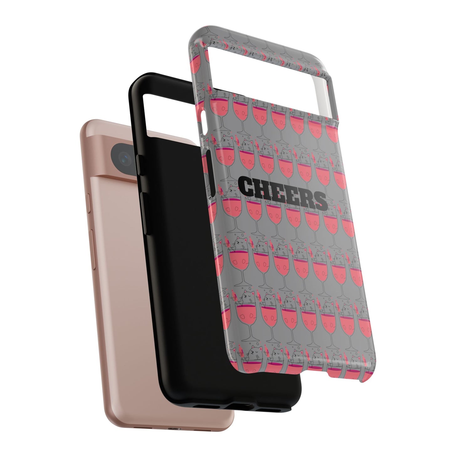 Cheers Phone Case, Fun Protective Case for Party Lovers, Gift for Birthdays, Anniversaries, Graduation, Custom Phone Cover
