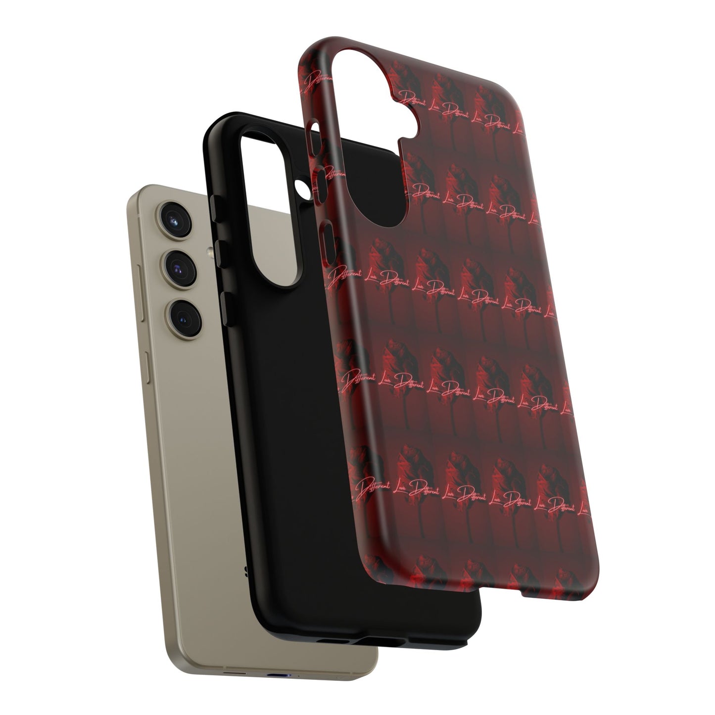 Red Patterned Phone Case | Tough Cases for Stylish Protection, Trendy Cell Cover, Unique Gifts for Tech Lovers, Modern Design