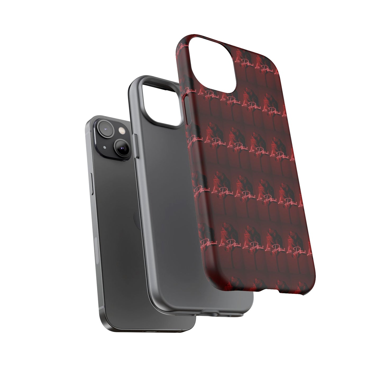 Red Patterned Phone Case | Tough Cases for Stylish Protection, Trendy Cell Cover, Unique Gifts for Tech Lovers, Modern Design