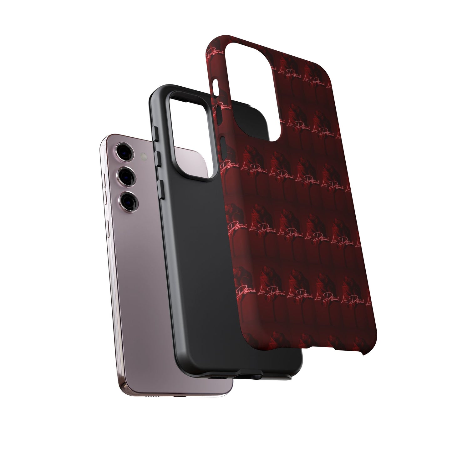 Red Patterned Phone Case | Tough Cases for Stylish Protection, Trendy Cell Cover, Unique Gifts for Tech Lovers, Modern Design
